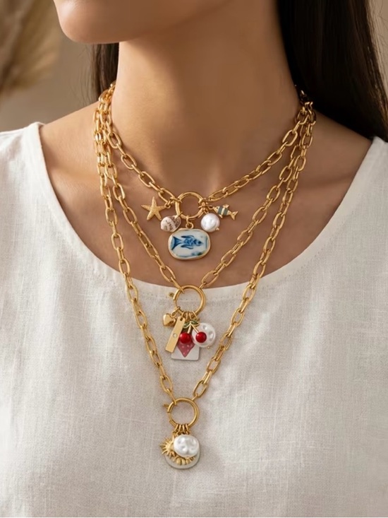 Anthropologie Jewelry - Strawberry Charm Necklace A1824